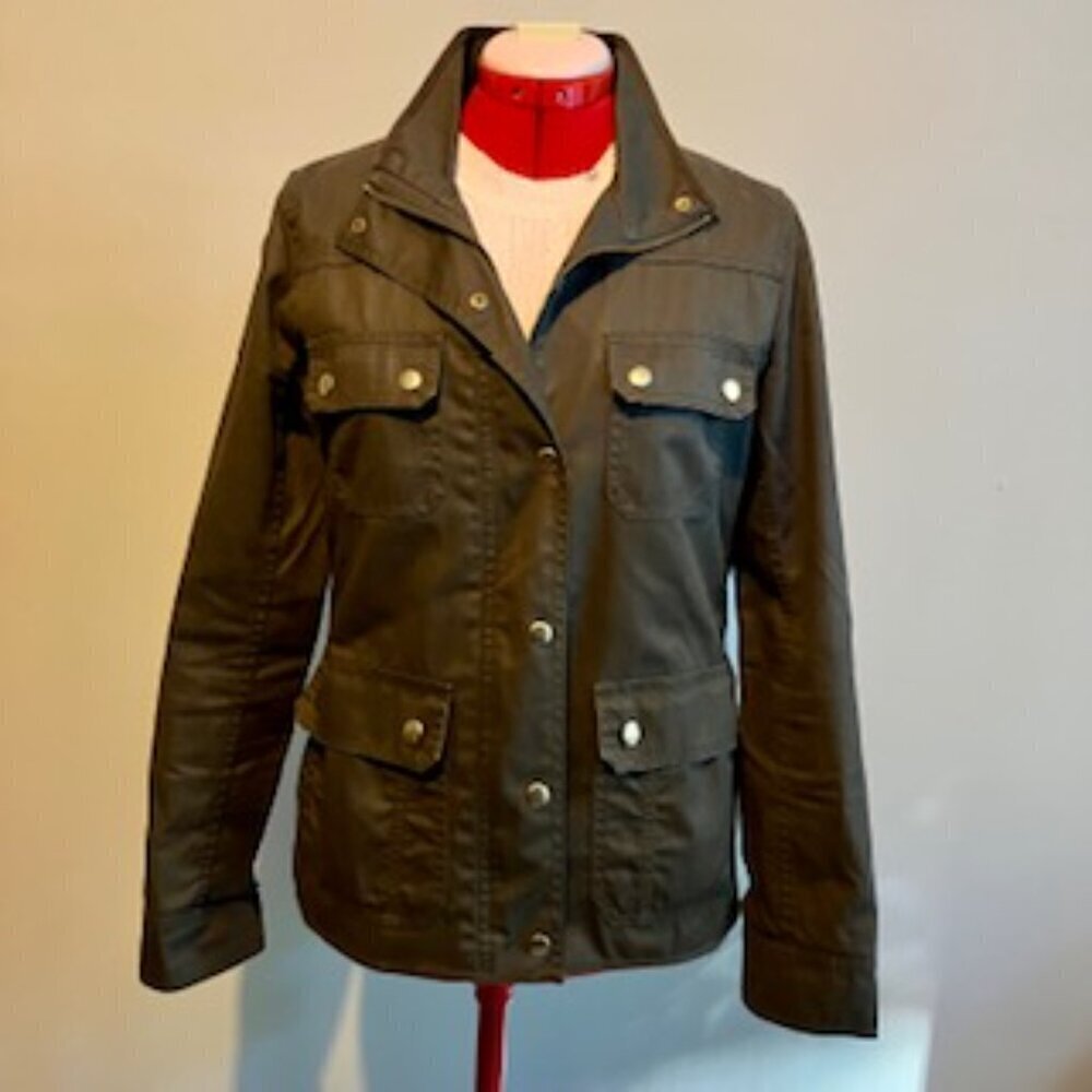 J. Crew Relaxed Boyfriend Field Jacket, Mossy Brown size small